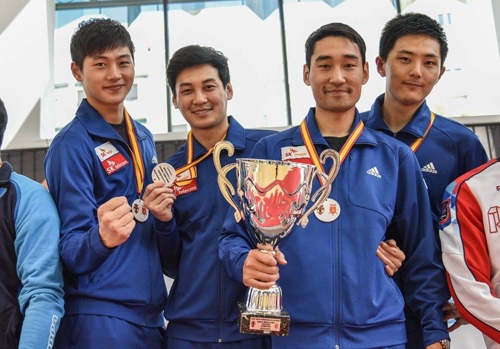 ▲ 왼쪽부터 오상욱, 구본길, 김정환, 하한솔 ⓒ 국제펜싱연맹