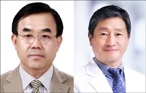 ▲의공학교실 김영수 교수(왼쪽), 내과학교실 윤정환 교수