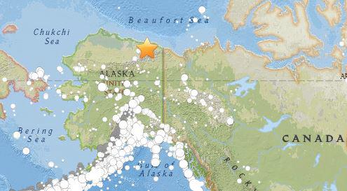 ▲ 미국 알래스카 6.4 지진 발생 ⓒ 미국 지질조사국 홈페이지 캡처