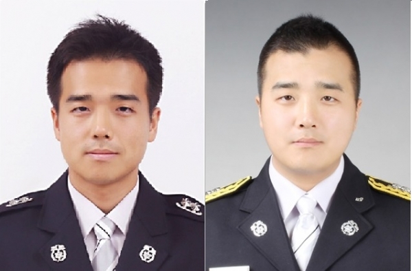 ▲ 경북 아너소사이어티 회원 가입한 김무현(왼쪽)·수현 쌍둥이 소방관 ⓒ 안동소방서