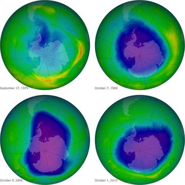 ▲ 남극의 오존 구멍. ⓒ 미항공우주국