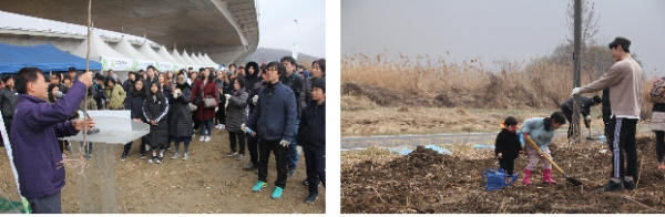 ▲ 지난달 30일 시민들이 서울 강서한강공원에서 포플러를 심고 있다. ⓒ 산림청