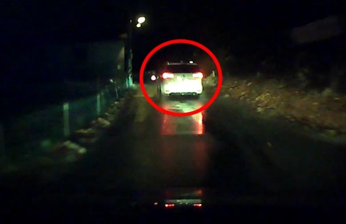 ▲ A양등이  훔친 차량을 타고 도주하고 있다. ⓒ 경기북부경찰청