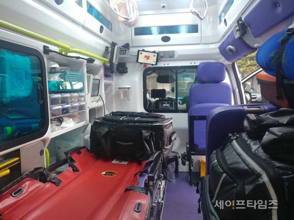 ▲ AI스피커가 장착된 구급차 ⓒ 서울시
