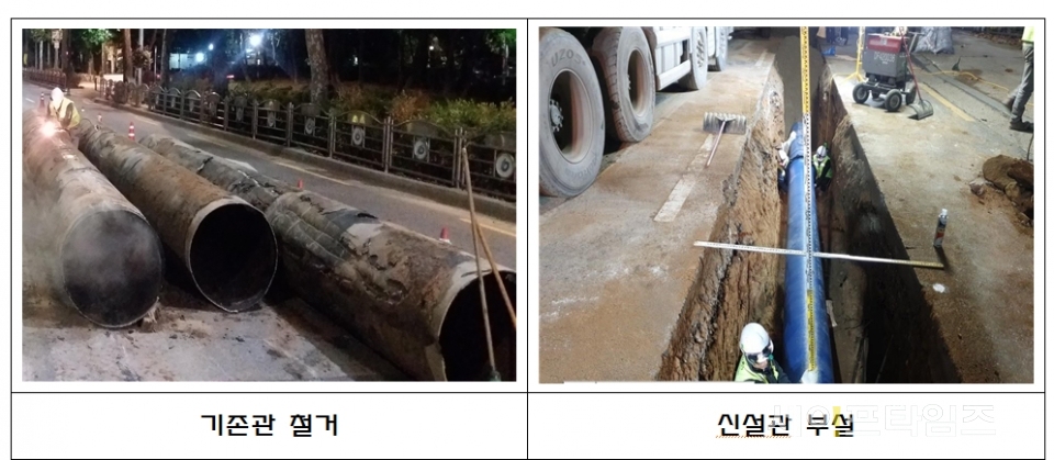 ▲ 노후 상수도관 정비 과정 ⓒ 서울시