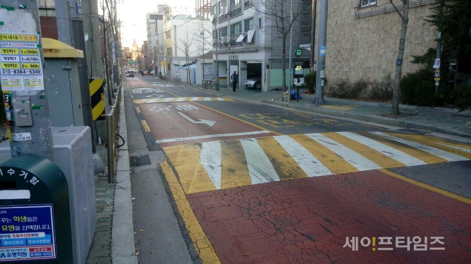 ▲ 서울 도봉구 창림초등학교 앞 도로의 과속방지턱  ⓒ 세이프타임즈 DB