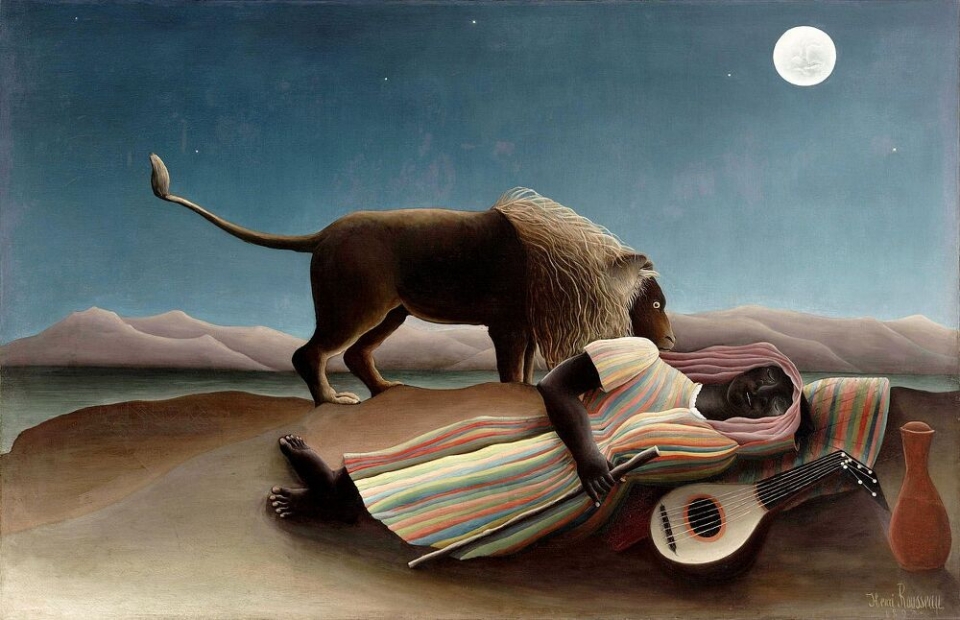 ▲ 앙리 루소의 작품 '잠자는 집시(The Sleeping Gypsy)'(1897·캔버스에 유채·129.5×200.7㎝) ⓒ 뉴욕 현대미술관