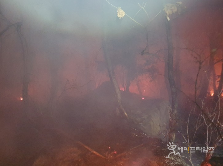 ▲ 서울 노원구 수락산에서 18일 0시 산불이 발생했다. ⓒ 산림청