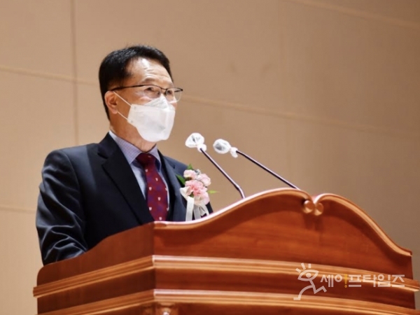 ▲ 박지현 한국전기안전공사 제17대 사장이 25일 열린 취임식에서 연설하고 있다. ⓒ 전기안전공사
