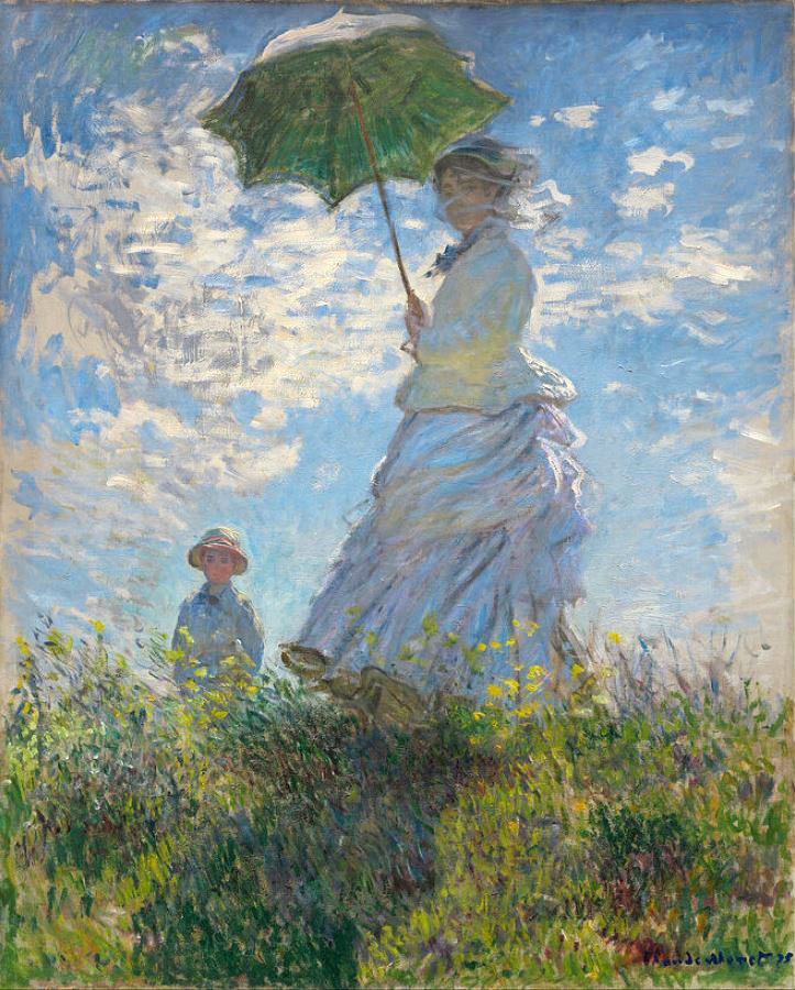 ▲ 클로드 모네(Claude Monet)의 작품 '양산을 쓴 여인' (1875·캔버스에 유채·100×81㎝) ⓒ 워싱턴국립미술관