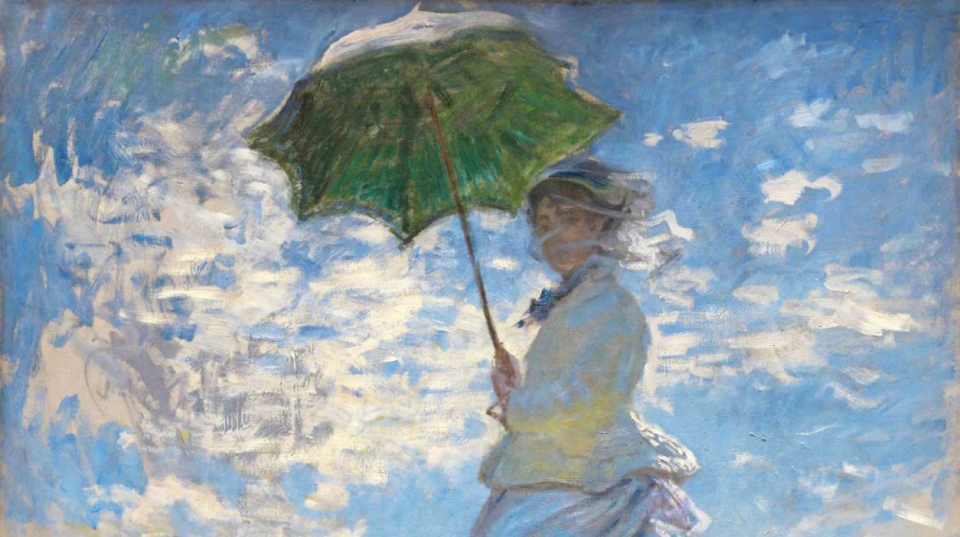 ▲ 모네의 '양산을 쓴 여인' 부분(카미유의 모습)