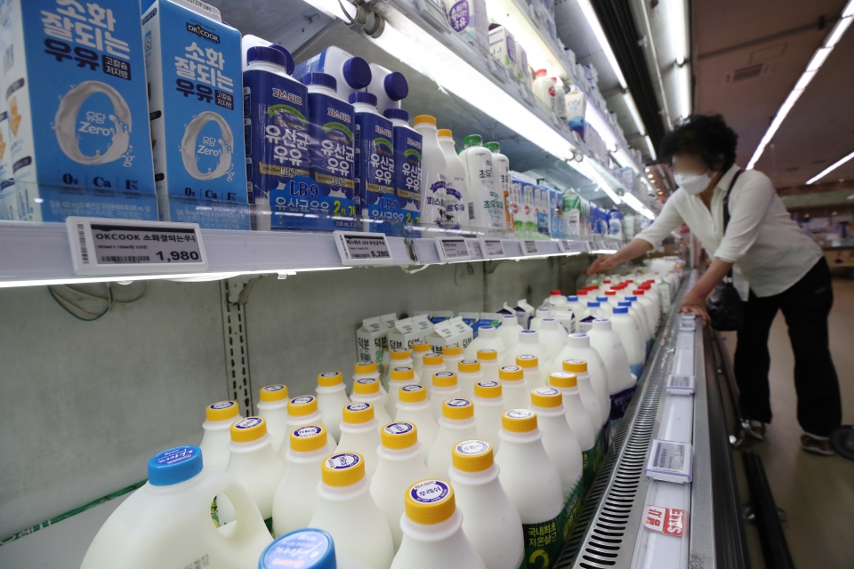 ▲ 서울의 대형마트에서 판매중인 우유 ⓒ 연합뉴스