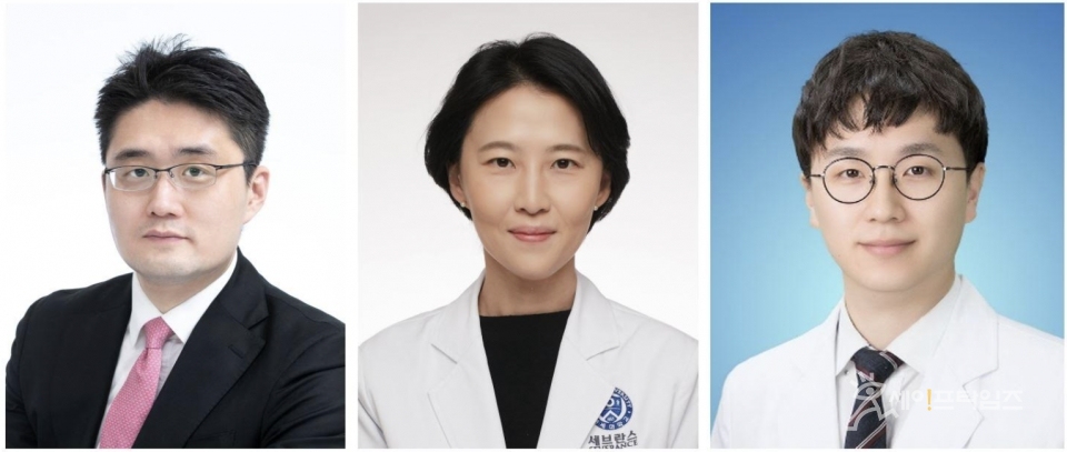 ▲ (왼쪽부터) 홍민희·김혜련·안병철 교수. ⓒ 세브란스