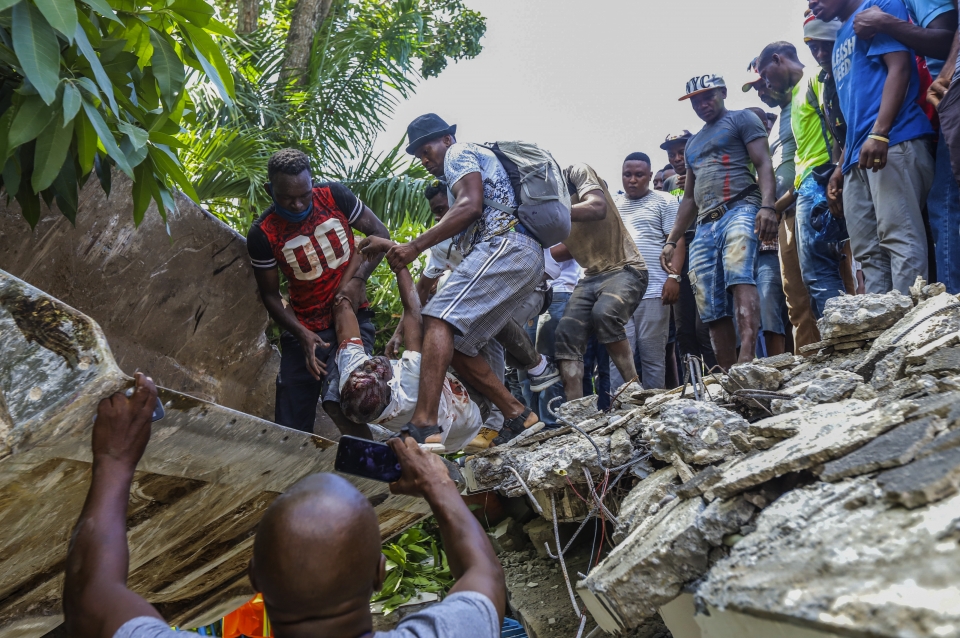 ▲ 14일 카리브해 섬나라 아이티에서 규모 7.2의 강진이 발생해 최소 304명이 사망했다. ⓒ 연합뉴스