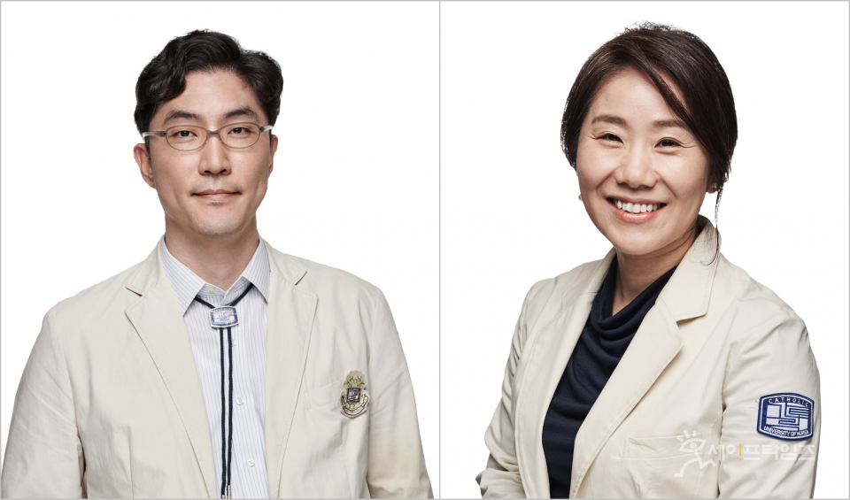 ▲ 조병식 혈액병원 교수(왼쪽)과 김명신 유전진단검사센터 교수. ⓒ 서울성모병원
