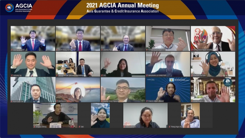 ▲ SGI서울보증은 2021년 AGCIA 연차총회를 아시아 8개국 12개 회원사가 참여한 가운데 개최하고 있다. ⓒ SGI서울보증