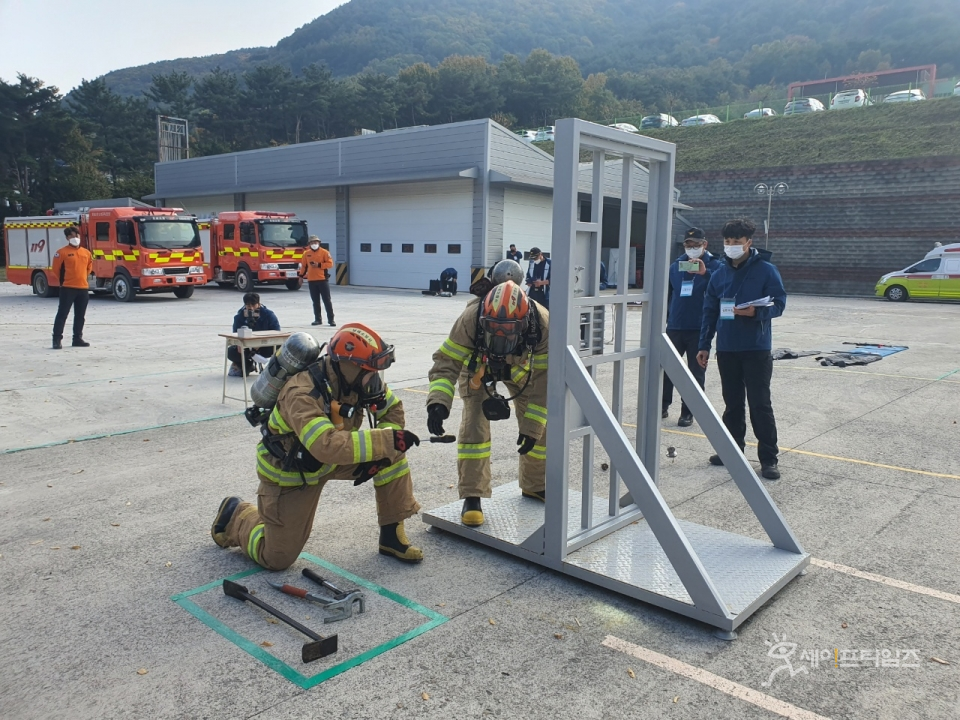 ▲ 벌집제거, 동물포획 등 생활안전 6개 출동 분야 기량 겨룬다 ⓒ 경남소방본부