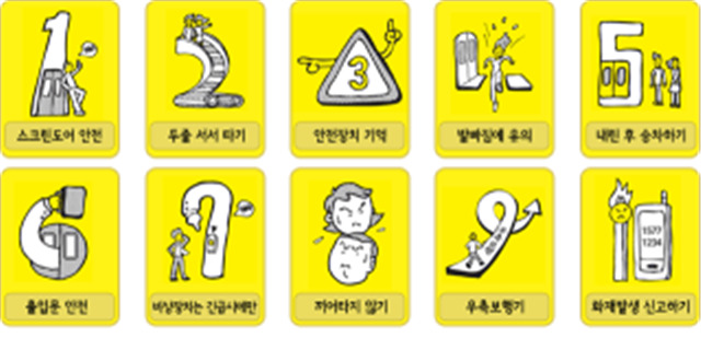 ▲ 지하철 내 꼭 지켜야 할 10대 안전 수칙 ⓒ 서울교통공사
