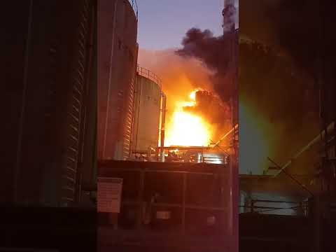 ▲ 지난 1월 12일 울산 SK에너지 ESS 공장에 화재가 발생했다. ⓒ 소방청