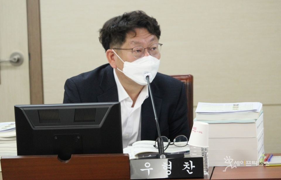 ▲ 우형찬 의원이 서울시의회 행정사무감사에서 질의하고 있다. ⓒ 서울시의회