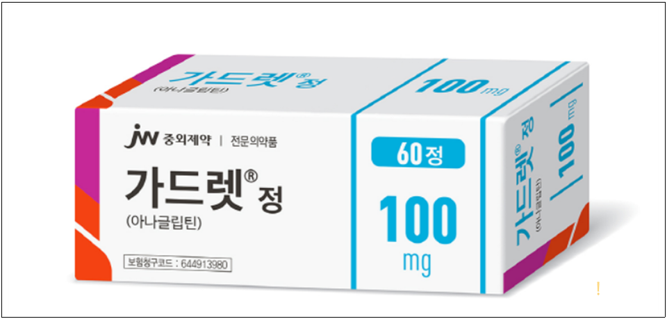 ▲ 기존 당뇨병 치료제로 혈당 조절이 불충분한 환자에게 효과적이라는 JW중외제약 가드렛. ⓒ  JW중외제약