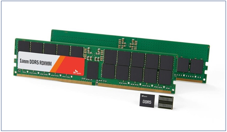 ▲ SK하이닉스가 10나노급 4세대 DDR5 서버용 D램이 세계 최초로 인텔의 인증을 받았다. ⓒ SK하이닉스