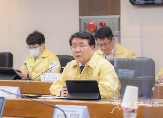 ▲ 이승우 남부발전 사장이 긴급 점검 회의를 주재하고 있다. ⓒ 남부발전