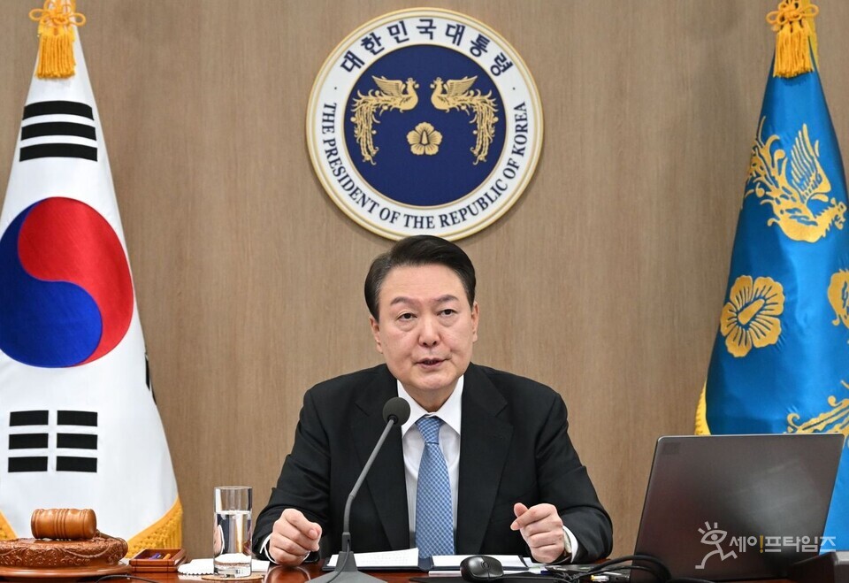 ▲ 윤석열 대통령이 제8회 국무회의를 주재하고 있다. ⓒ 대통령실