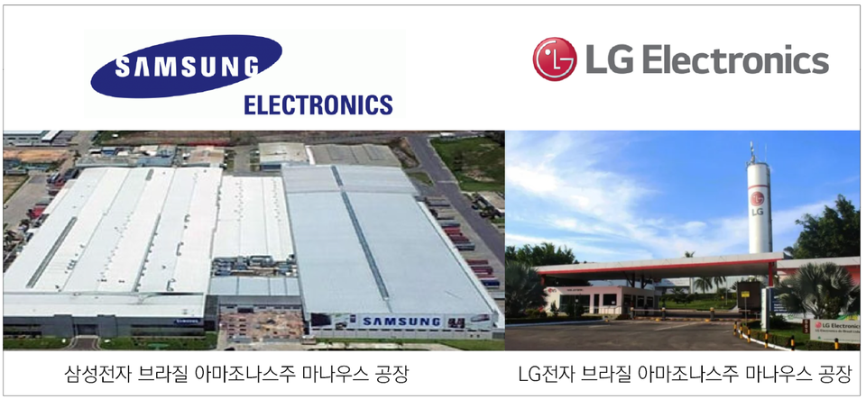 ▲ 삼성·LG전자의 브라질 법인의 지난해 당기순이익이 급감했다. ⓒ 삼성전자·LG전자