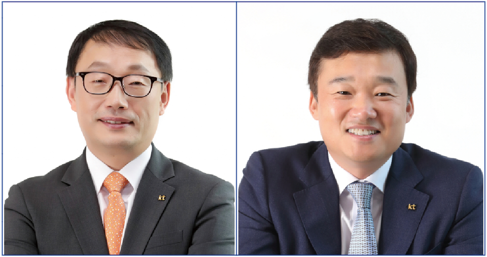 ▲ 구현모 KT 대표(왼쪽)와 윤경림 차기 대표 후보. ⓒ KT