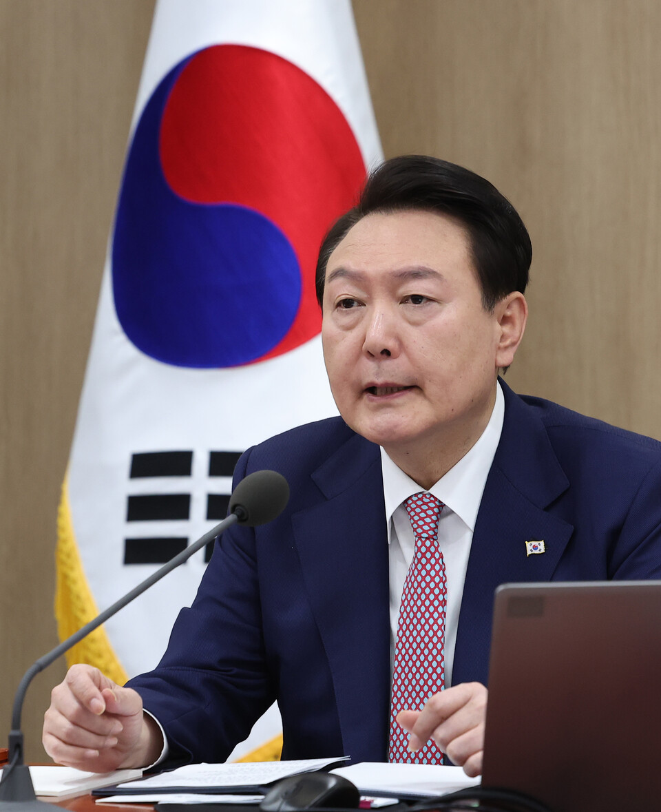 ▲윤석열 대통령이 지난 7일 국무회의를 주재하기 앞서 모두발언을 하고 있다. ⓒ 연합뉴스