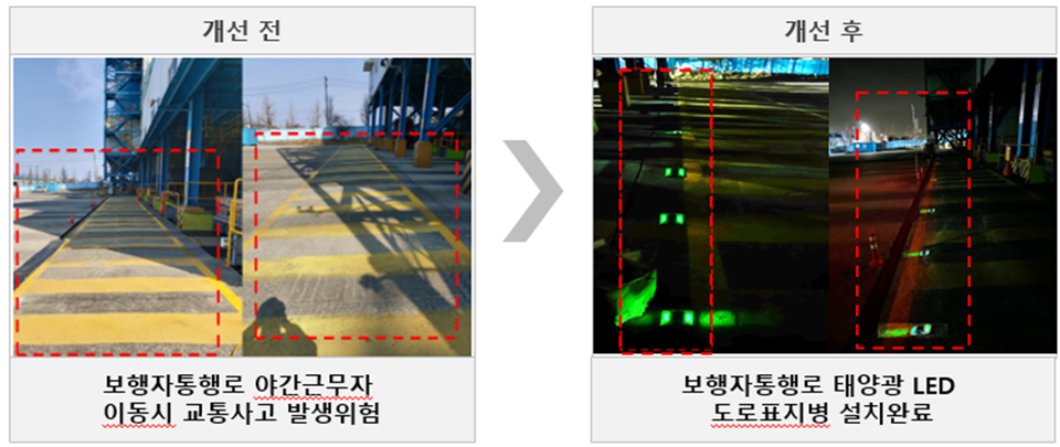 ▲ 삼표그룹이 현장 노동자의 안전을 최우선 가치로 두고 야간 안전사고에 선제적으로 대응하기 위해 태양광 LED 조명을 현장에 도입했다. ⓒ 삼표시멘트