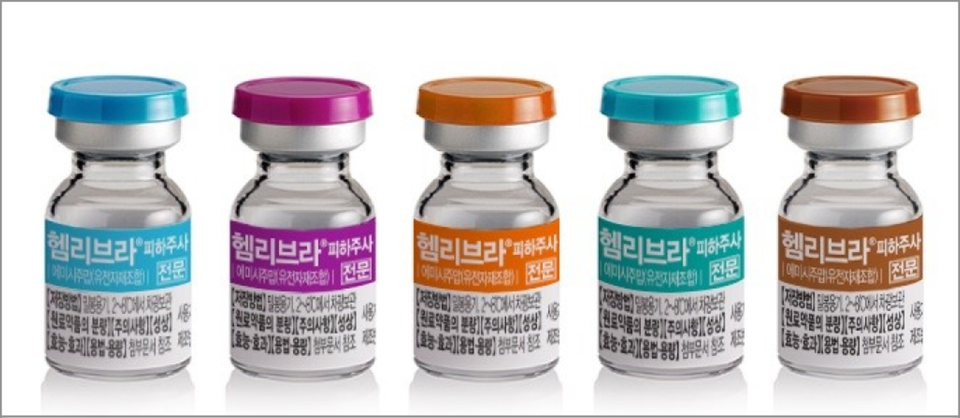 ▲ 피하주사형 혈우병 치료제 헴리브라. ⓒ JW중외제약
