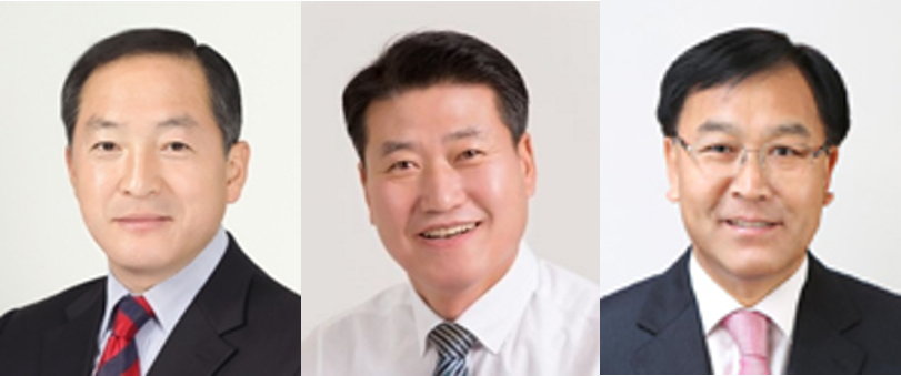 ▲ 이병선 강원 속초시장(왼쪽), 함명준 강원 고성군수(가운데), 김진하 강원 양양군수가 헬기 추락사고 관련 중대재해처벌법 위반 혐의로 고소를 당했다. ⓒ 속초시·고성군·양양군