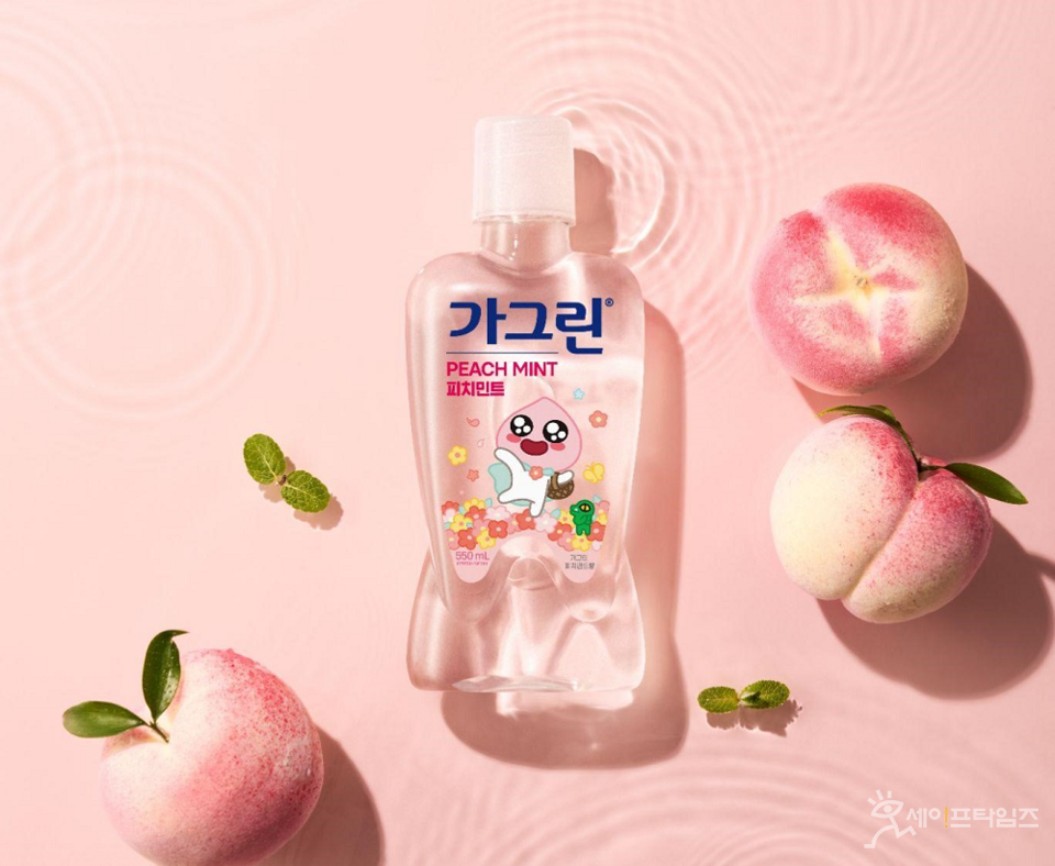 ▲ 동아제약이 출시한 가그린 피치민트 향. ⓒ 동아제약