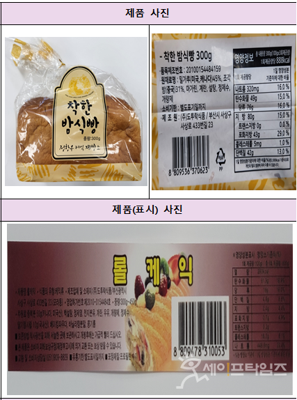 ▲ 식품의약품안전처가 식품제조·가공업체인 도투락식품에서 알레르기 유발 물질을 표시하지 않고 제조·판매한 빵류를 판매 중단하고 회수 조치한다. ⓒ 식약처