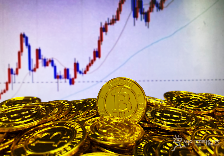 ▲ 비트코인이 6일 사상 최고점을 돌파한 직후 14%가량 급락했다가 다시 낙폭을 줄이는 등 롤러코스터 장세를 보이고 있다. ⓒ 세이프타임즈