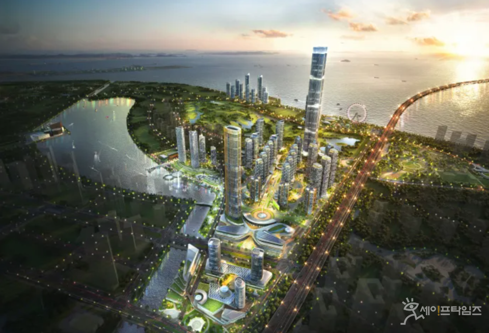 ▲ 인천 송도국제도시 6·8공구 개발 조감도. ⓒ 블루코어컨소시엄