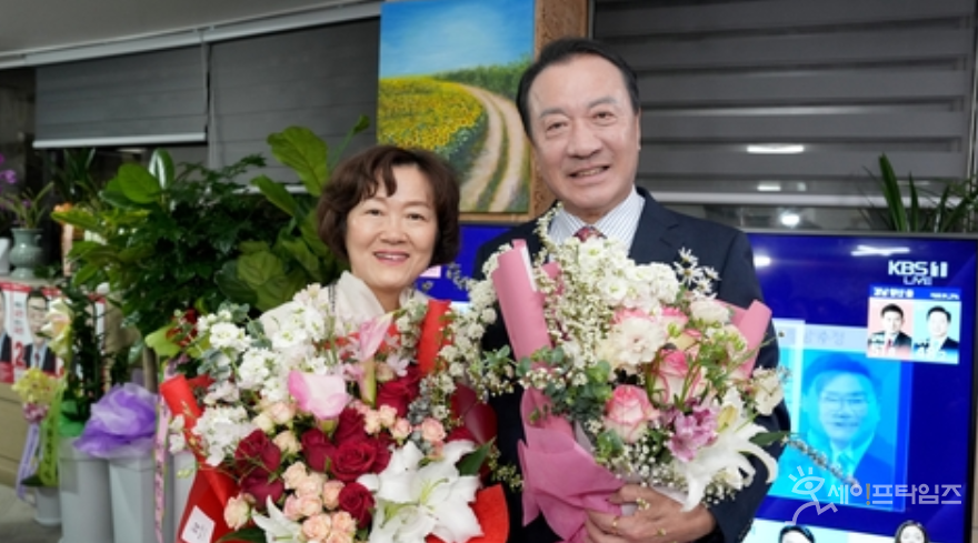 ▲ 제22대 국회의원 선거 충북 제천·단양 선거구에서 재선에 성공한 국민의힘 엄태영 당선인. ⓒ 엄태영 후보 캠프