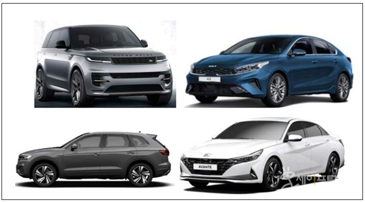 ▲ 리콜 대상 자동차. ⓒ 국토교통부