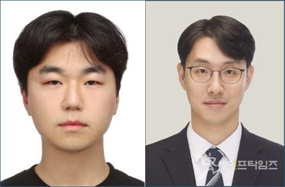 ▲ 노영민 서울시립대 인공지능학과 기계지능연구실 교수(오른쪽)와 윤석주 석사과정. ⓒ 서울시립대