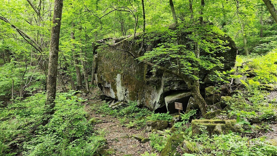 ▲ 두타산자연휴양림의 볼거리인 털보바위이다. ⓒ 국립자연휴양림관리소