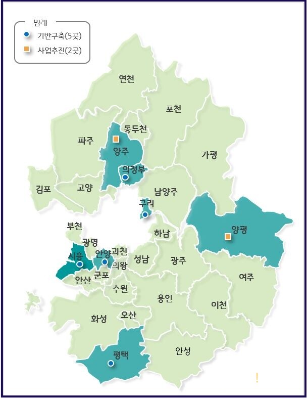 ▲ 경기도가 낙후지역 재생사업으로 7곳을 선정했다. ⓒ 경기도