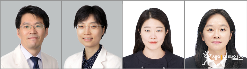 ▲ 강북삼성병원 연구팀이 폐경 전 정상체중의 여성이 비만 여성보다 유방암 위험도가 더 높다는 연구 결과를 발표했다. 왼쪽부터 류승호·장유수 강북삼성병원 헬스케어데이터센터 교수, 박보영·마이트랜 한양대 교수. ⓒ 강북삼성병원