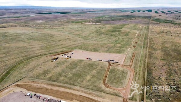 ▲ 한화큐셀이 미국 콜로라도 주에서 건설 중인 태양광 발전사업 부지 ⓒ 한화큐셀