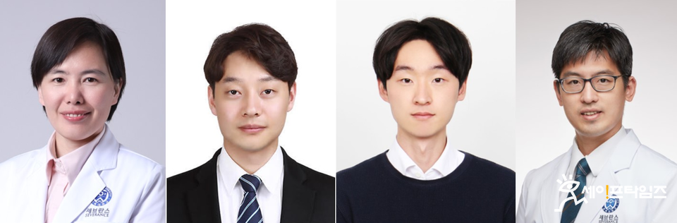 ▲ 연세대 의대 연구팀이 조기 발병 대장암 환자의 사망 위험을 예측하는 양자 머신러닝 모델을 개발했다. 왼쪽부터 연세대 의대 의생명시스템정보학교실 박유랑 교수·유재용 박사·심우섭 연구원, 김한상 연세암병원 종양내과 교수.