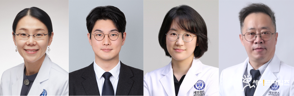 ▲ 세브란스병원 연구팀이 항콜레스테롤 약제 에제티미브가 폐섬유증 진행을 억제할 수 있다는 연구결과를 발표했다. 왼쪽부터 세브란스병원 호흡기내과 김송이 교수·이찬호 강사, 곽세현 용인세브란스병원 호흡기·알레르기내과 교수, 배수한 연세대 의과대학 의생명과학부 교수. ⓒ 세브란스병원