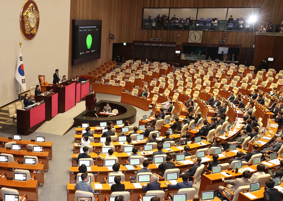 ▲ 지난 4일 열린 22대 국회 본회의에서 채상병 특검법이 통과됐다. ⓒ 연합뉴스