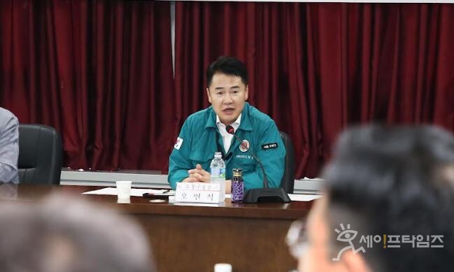 ▲ 오언석 도봉구청장이 국기원 도봉구 이전 촉구 서명 추진위원회 발대식에서 발언하고 있다. ⓒ 도봉구