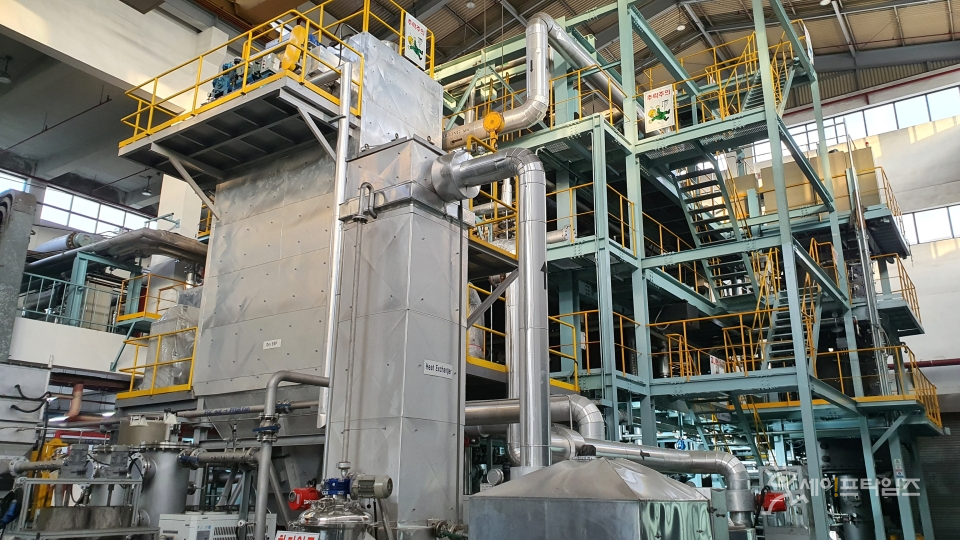 ▲ 석탄발전소에 설치된 실증장비. ⓒ 산업부